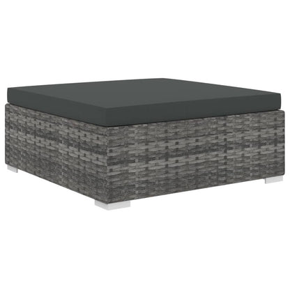 Vidaxl Set De Muebles De Jardín 5 Pzas Y Cojines Ratán Sintético Gris_5