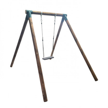 Columpio Individual De Madera Redonda Masgames Fuji Adultos Asiento De Caucho Y Cuerdas.