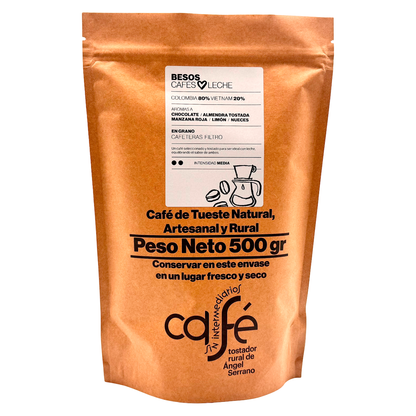 Cafe Sin Intermediarios Café Colombia Besos En Grano Para Filtro 500 G_0