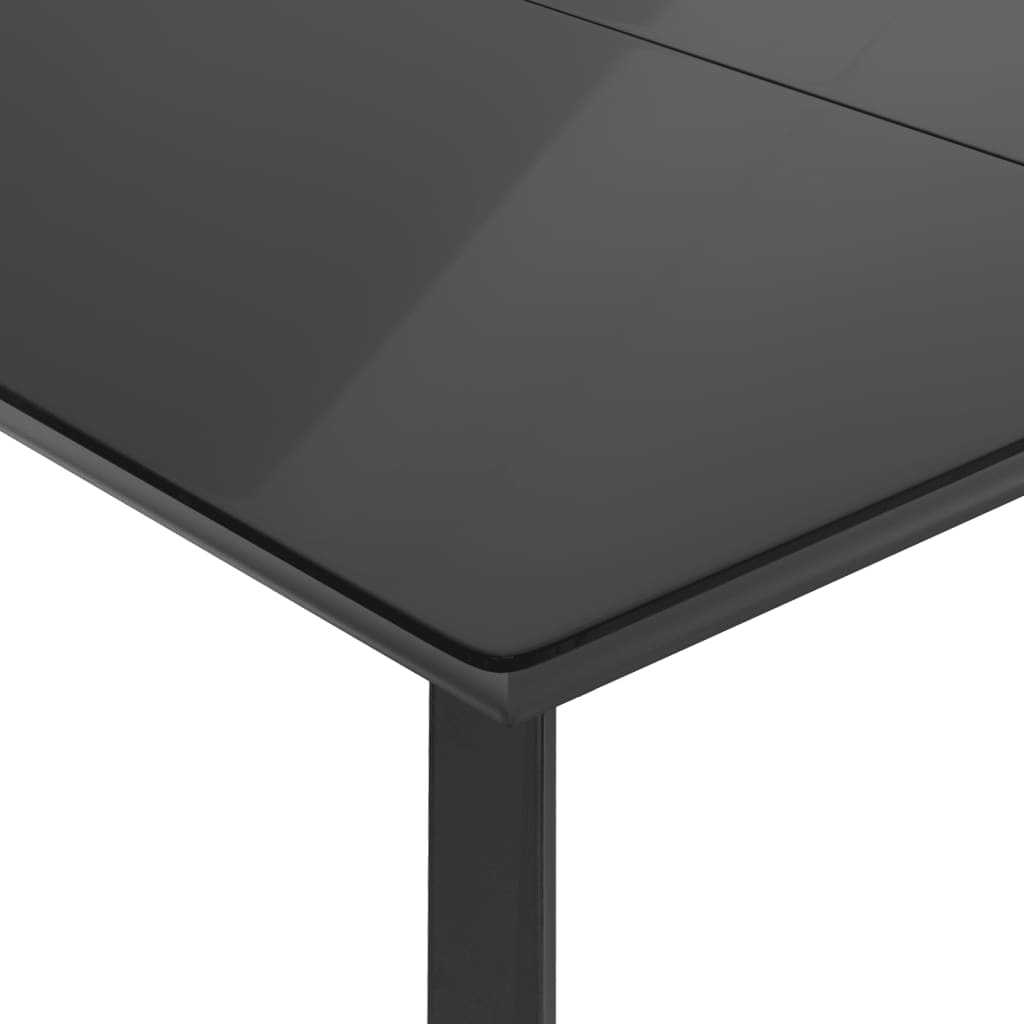 Set Comedor Jardín 9 Pzas Y Cojines Ratán Sintético Gris / Vetonek_3