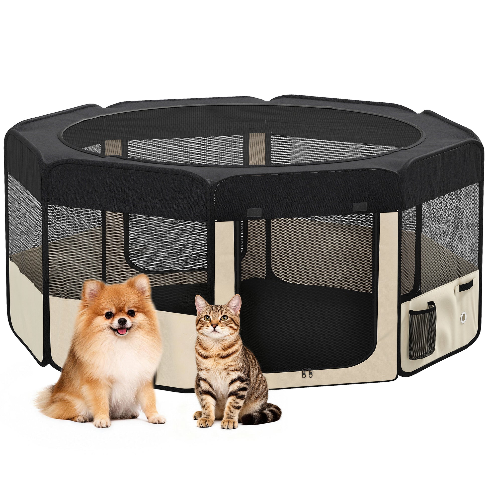 Pawhut Parque Plegable Para Perros Y Gatos_0