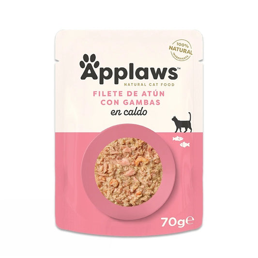 Comida húmeda gatos Sobre atún y gambas del Pacífico - Applaws 70 g