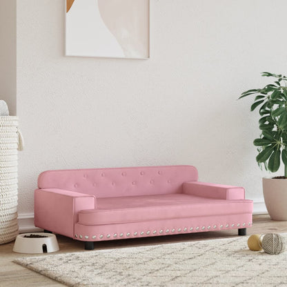 Cama Para Perros De Terciopelo Rosa 90x53x30 Cm / Vetonek_4