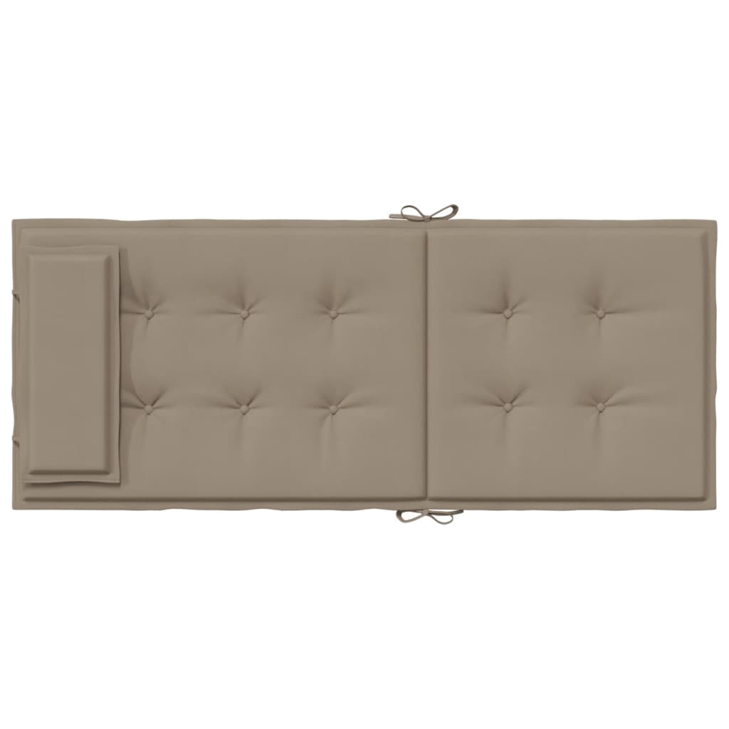 Vidaxl Cojines De Silla Con Respaldo Alto 2 Uds Tela Oxford Gris Taupe_5