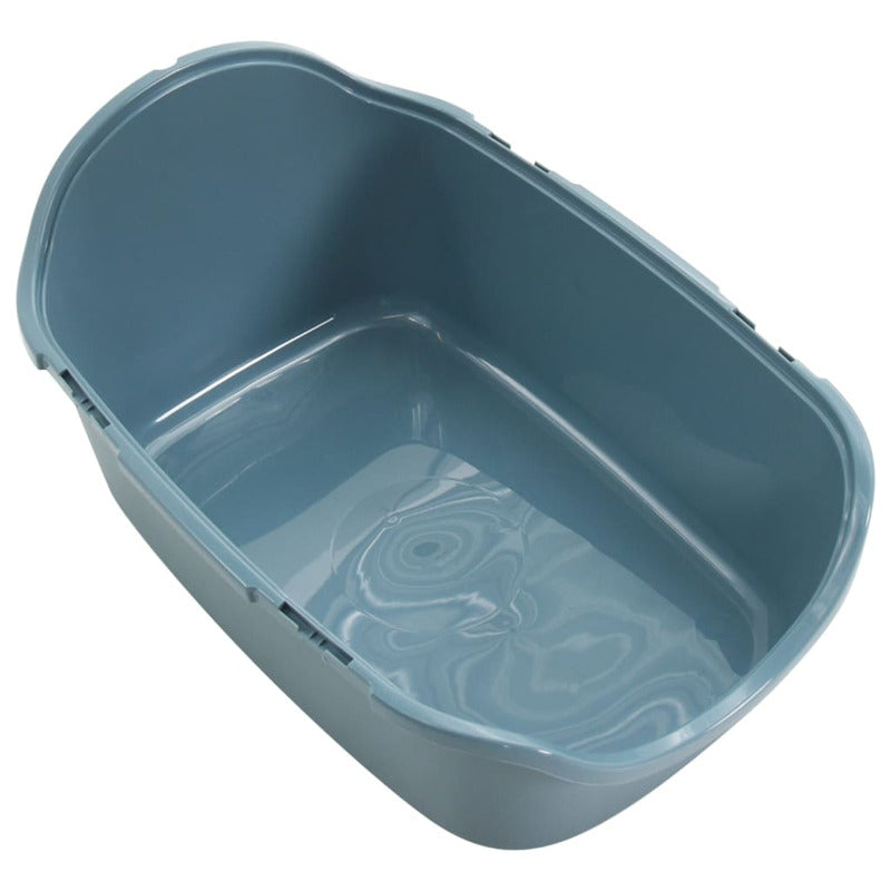 Vidaxl Arenero Para Gatos Con Tapa Pp Blanco Azul 56x40x40 Cm_5