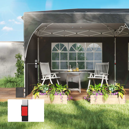 Outsunny Carpa Plegable 6x3 M Con Montaje Rápido Y Tiras Reflectantes Gris_3