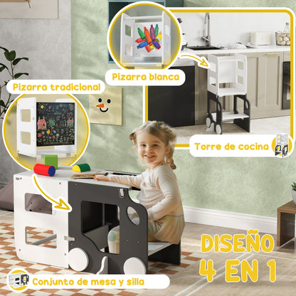 Aiyaplay Torre De Aprendizaje En Forma De Coche Convertible En Mesa Y Silla_3