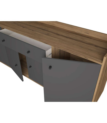 Mueble Aparador Marta 4 Puertas 1 Cajón Acabado Pizarra/sabi, 180.5cm(ancho) 79.5cm(alto)_4