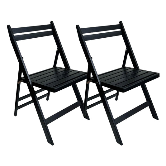 Pack 2 Sillas Plegables De Madera De Bambú 42.5x47.5x79cm O91_0