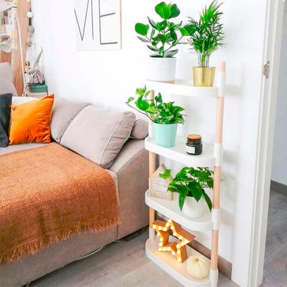 Soporte Modular Citysens De 4 Bandejas Blanco, Con 2 Plantas De Regalo_1