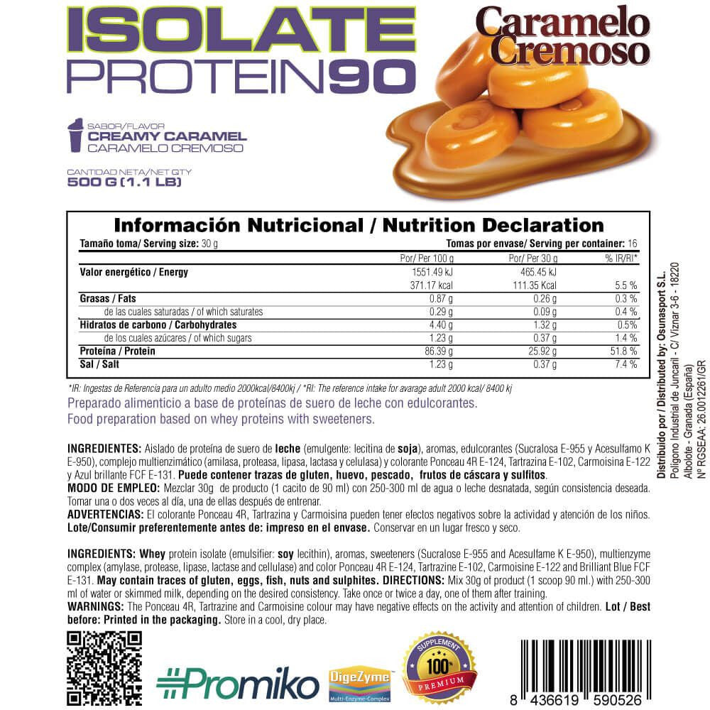 Isolate 90 Cfm - 500 G - Caramelo Cremoso - Aumenta La Masa Muscular - Masmusculo_4