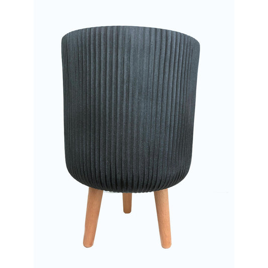 Macetero Nuovo 3 Patas Gris Antracita .46x30cm