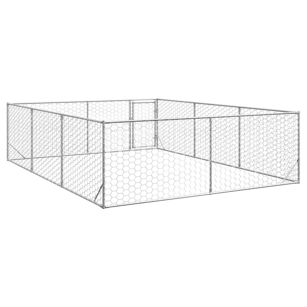 Caseta Para Perros De Exterior Con Puerta De Acero Galvanizado (3 X 4 X 1 M)_4