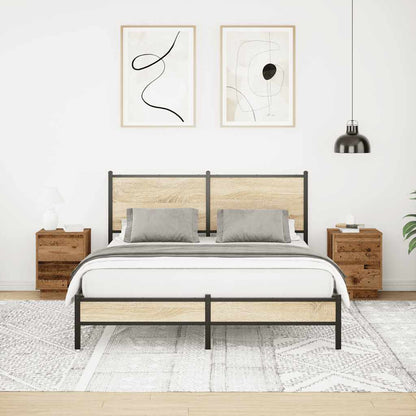 Mesillas De Noche Con Luces Led 2 Uds Madera Vieja 38x34x50 Cm_3