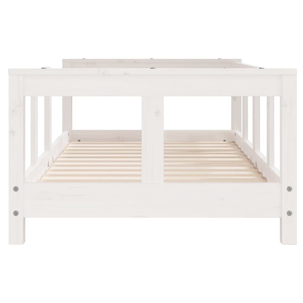 Vidaxl Estructura De Cama Para Niños Madera De Pino Blanco 70x140 Cm_3