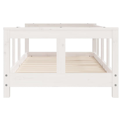 Vidaxl Estructura De Cama Para Niños Madera De Pino Blanco 70x140 Cm_3