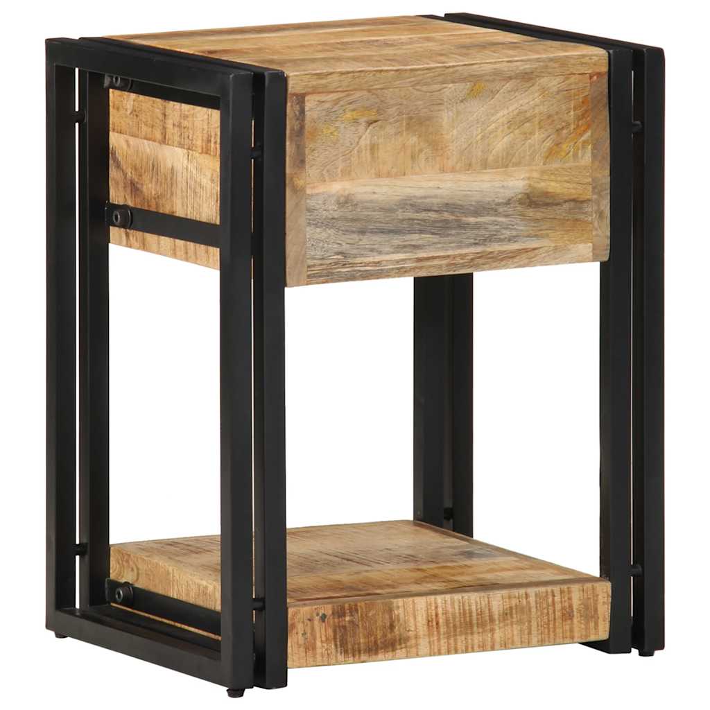 Mesita De Noche Madera Maciza De Mango 40x35x50 Cm_3