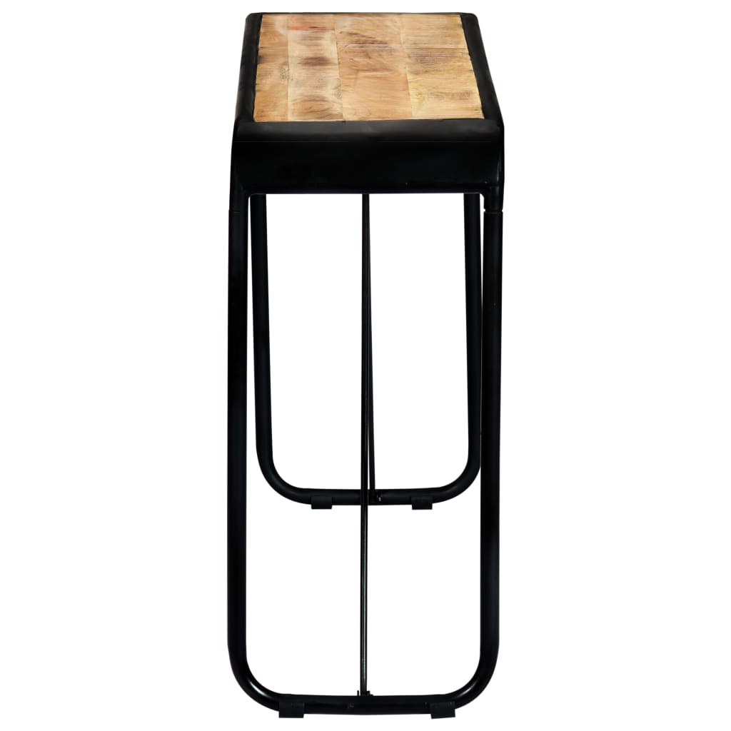 Mesa Consola De Madera Maciza De Mango Sin Tratar 140x35x76 Cm_2