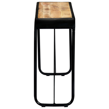 Mesa Consola De Madera Maciza De Mango Sin Tratar 140x35x76 Cm_2