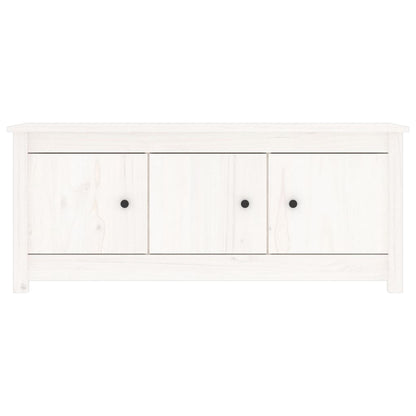 Mueble Zapatero De Madera Maciza De Pino Blanco 110x38x45,5 Cm / Vetonek_3