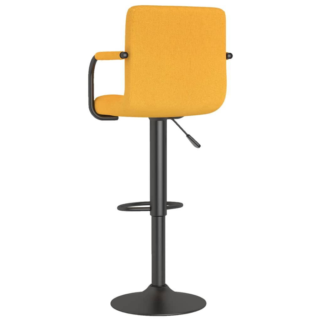 Taburetes De Cocina 2 Unidades Tela Amarillo Mostaza_4