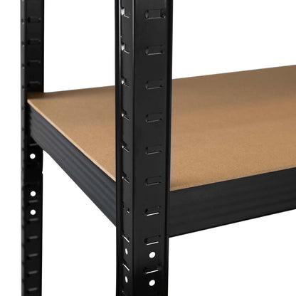Estantería Modular Negra Con 5 Baldas Ajustables 180x90x40cm 875kg 7house_2
