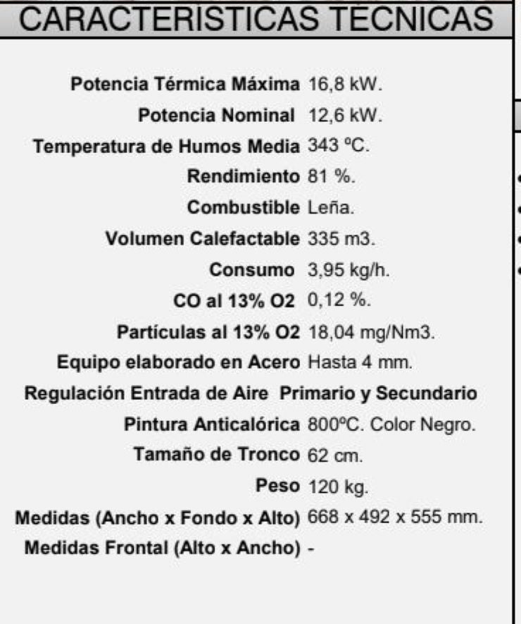 BRICOSOL Estufa de leña para colgar FM Modelo M-170 K Con Turbina, Interior Vermiculita Cristal Serigrafiado_1