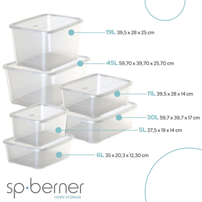 Caja De Plástico Con Tapa Life Story 30l_2