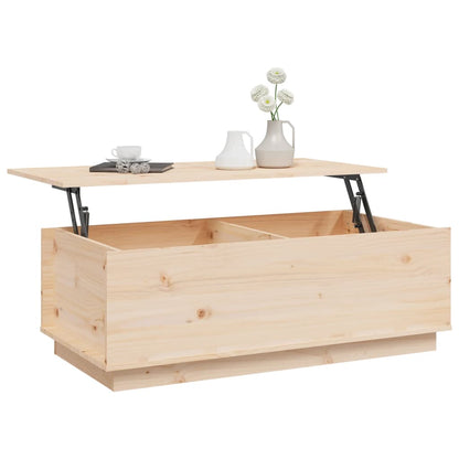 Mesa De Centro De Madera Maciza De Pino 100x50x35 Cm_3