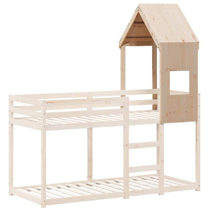 Techo De Cama Infantil Madera Maciza Pino 55x99x139,5 Cm_2