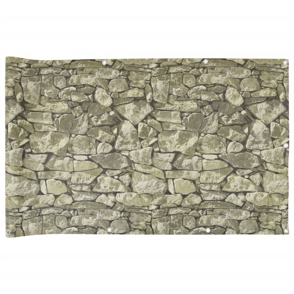 Pantalla De Privacidad De Balcón Pvc Look Piedra 1000x90 Cm / Vetonek_1