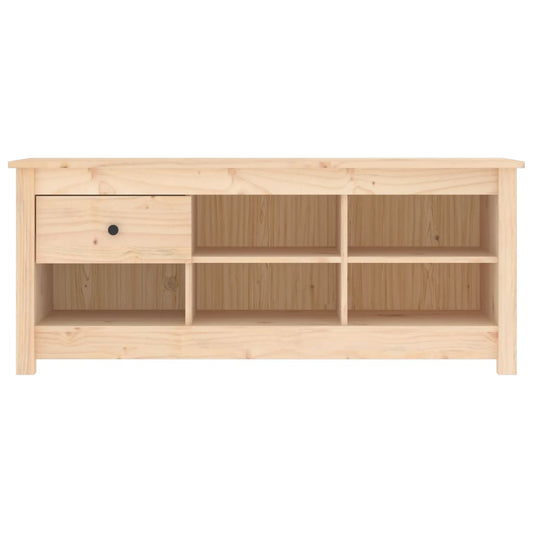 Mueble Zapatero De Madera Maciza De Pino 110x38x45,5 Cm / Vetonek_0