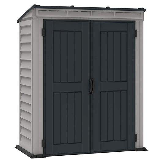 Caseta Jardín Yardmate Pent Plus 5×3 Pvc Gris Claro/oscuro_0