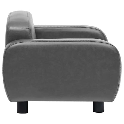 Vidaxl Sofá Para Perros Cuero Sintético Gris 80x50x40 Cm_4