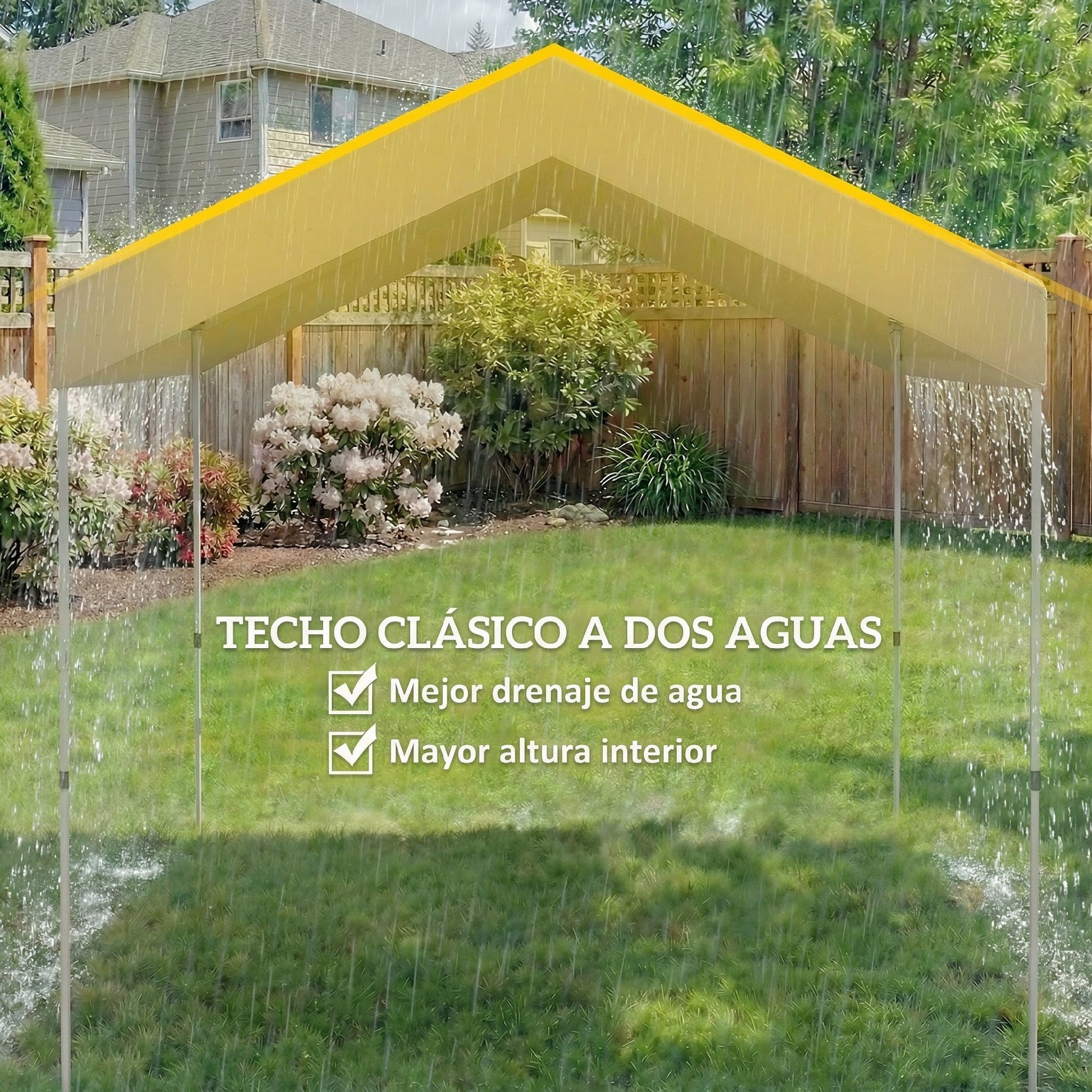 Outsunny Carpa Plegable 2,4x2,4 M Pop-up Upf50+ Bloqueo Central Altura Ajustable_5