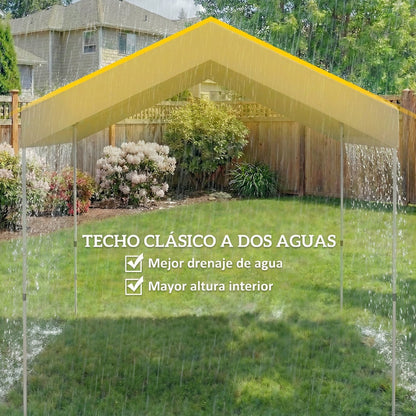 Outsunny Carpa Plegable 2,4x2,4 M Pop-up Upf50+ Bloqueo Central Altura Ajustable_5