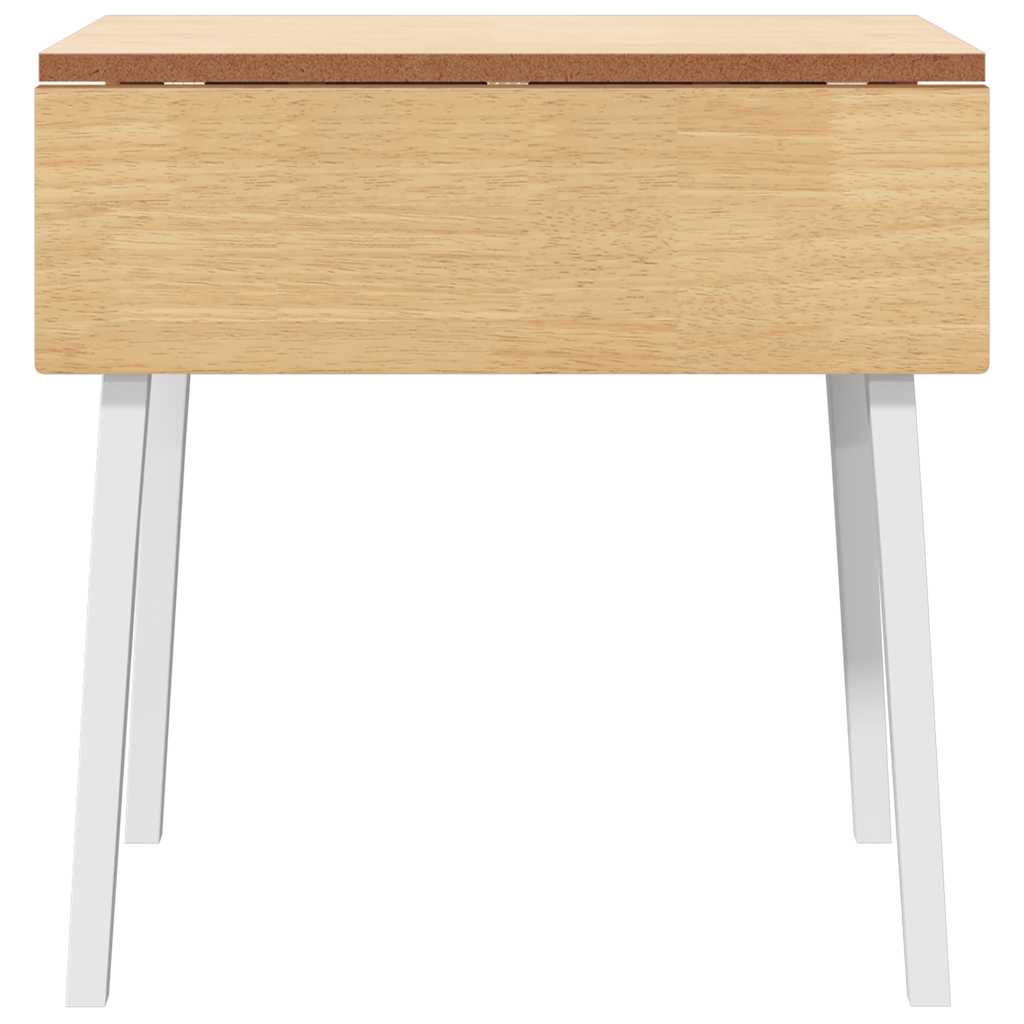 Mesa De Comedor De Madera Maciza De Caucho Blanco_3