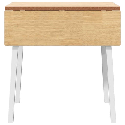 Mesa De Comedor De Madera Maciza De Caucho Blanco_3