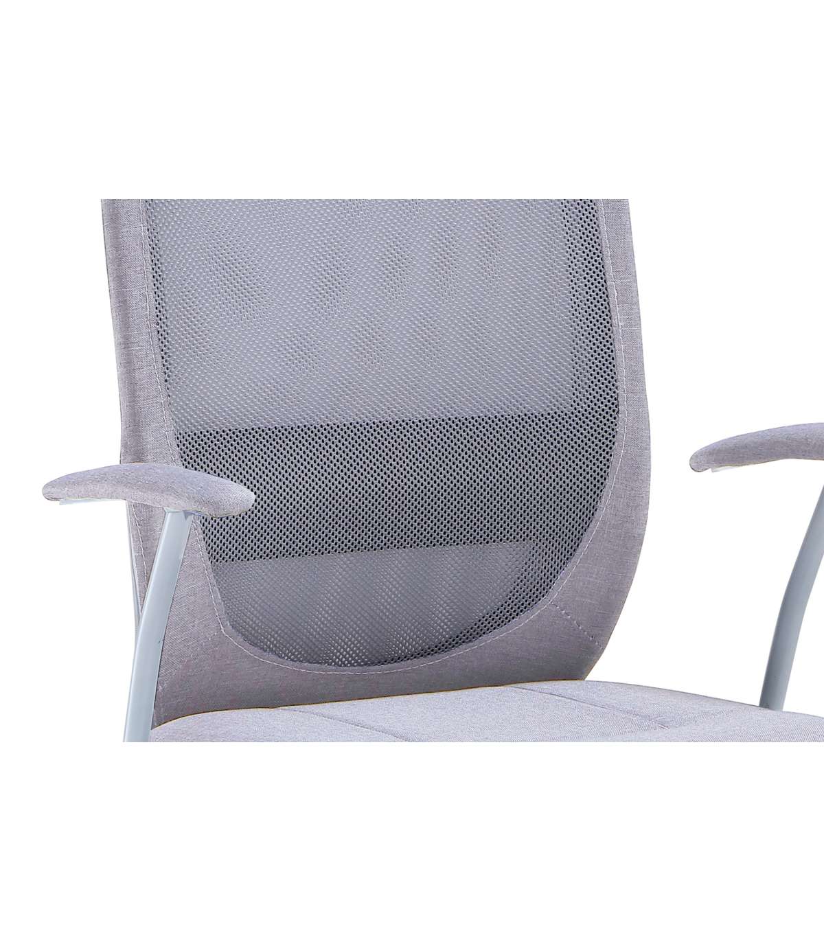 Sillón Despacho Giratorio Maggie Tapizada En Tejido Gris Pearl, 64cm(ancho) 98/110cm(altu_2