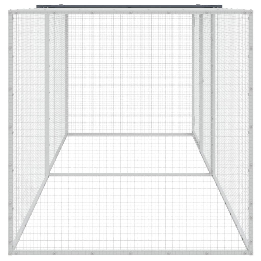 Vidaxl Gallinero Con Techo Acero Galvanizado Antracita 203x98x90 Cm_3