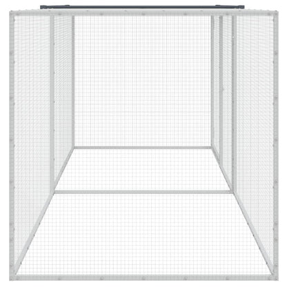 Vidaxl Gallinero Con Techo Acero Galvanizado Antracita 203x98x90 Cm_3