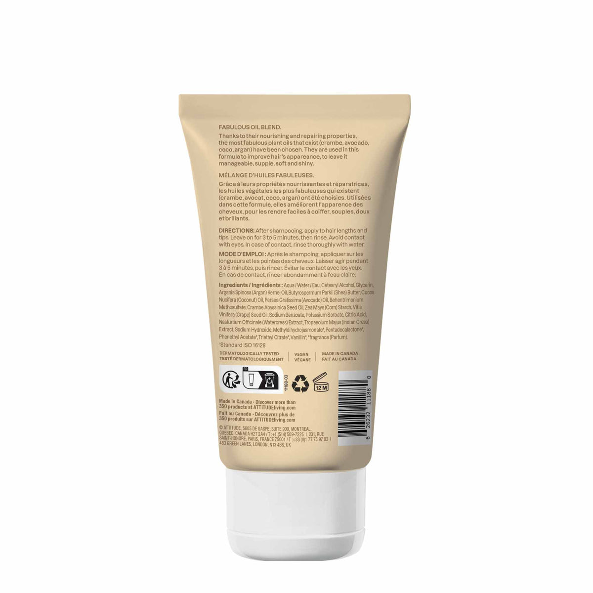 Mascarilla capilar reparadora Super Leaves Fabulous Oils Blend Attitude