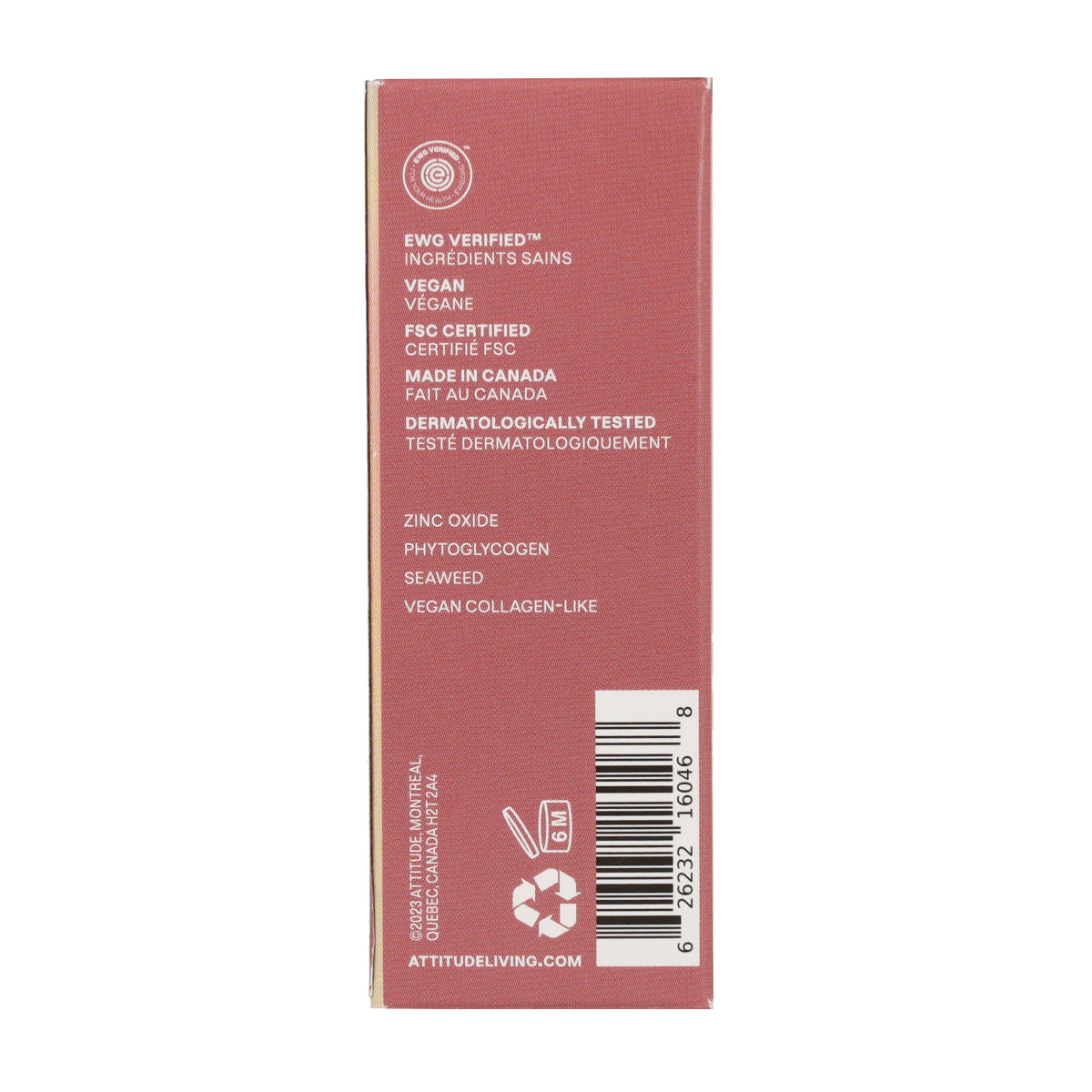 Oceanly - PHYTO-SUN Bálsamo labial con color SPF 30 - Terracota, Attitude, 8'5g