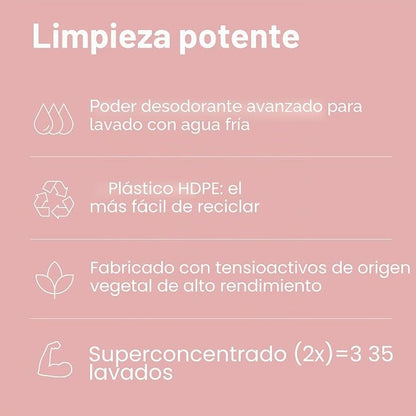 Detergente líquido para pieles sensibles  aroma Pera Attitude 1,05 L