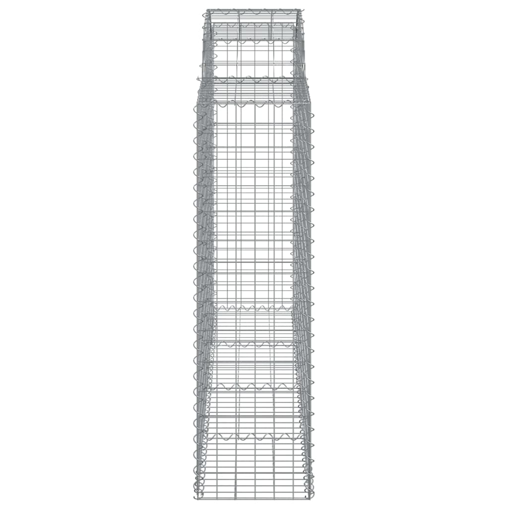 Cestas Gaviones 9 Uds Forma De Arco Hierro 200x50x140/160 Cm_4