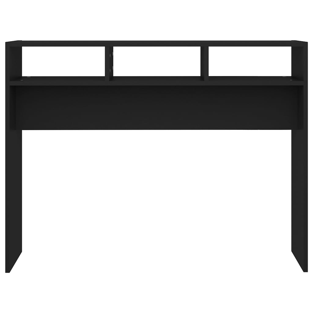 Mesa Consola Madera Contrachapada Negro 105x30x80 Cm_3