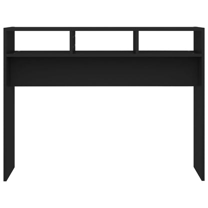 Mesa Consola Madera Contrachapada Negro 105x30x80 Cm_3