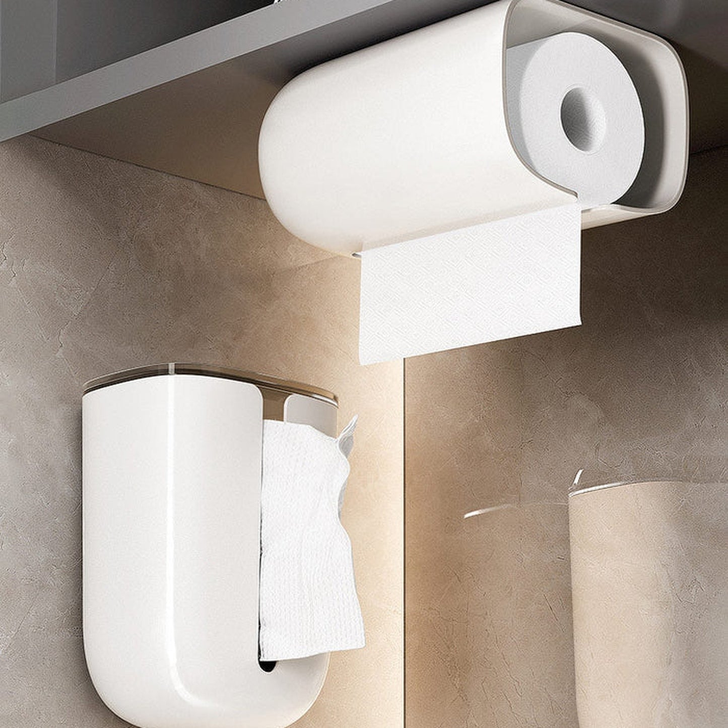 Joybos - Caja Para El Papel Higiénco De Pared Blanco_4
