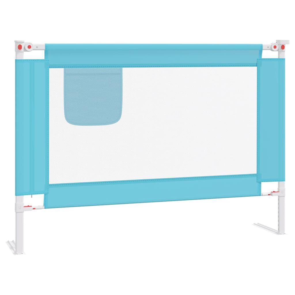 Vidaxl Barandilla De Seguridad Cama De Niño Tela Azul 90x25 Cm_0