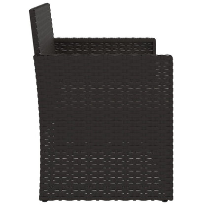 Vidaxl Banco De Jardín Con Cojines Ratán Sintético Negro 105 Cm_4